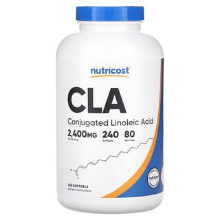 Nutricost, CLA, 2.400 mg, 240 Cápsulas Softgel (800 mg por Cápsula Softgel)