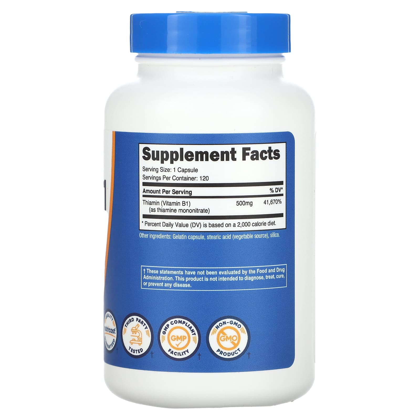 Nutricost, Vitamin B1 , 500 mg, 120 Capsules 