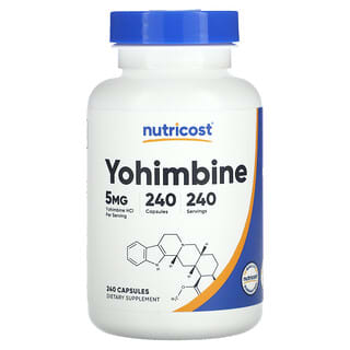 Nutricost, Yohimbine, 5 mg, 240 Capsules