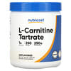 L-карнітин тартрат, без смакових добавок, 250 г (8,8 унції)