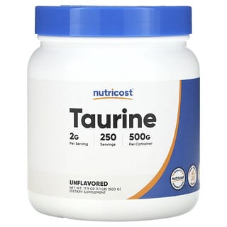 Nutricost, 타우린, 무맛, 500g(1.1lb)