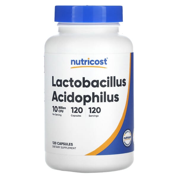 Nutricost‏, Lactobacillus Acidophilus, 10 Billion CFU, 120 Capsules