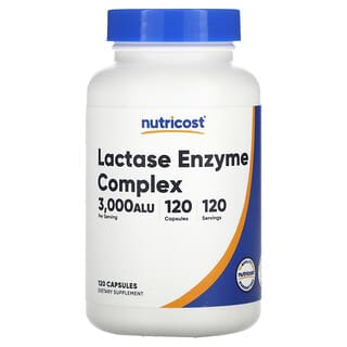 Nutricost, Complejo de enzimas lactasa, 3000 ALU, 120 cápsulas