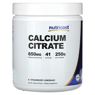 Nutricost, Calcium Citrate, Strawberry Lemonade, 0.55 lb (250 g)