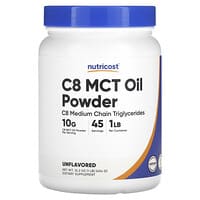 Nutricost, C8 MCT Oil Powder, Unflavored, 16.2 oz (454 g)