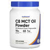C8 MCT Oil Powder, Unflavored, 16.2 oz (454 g)