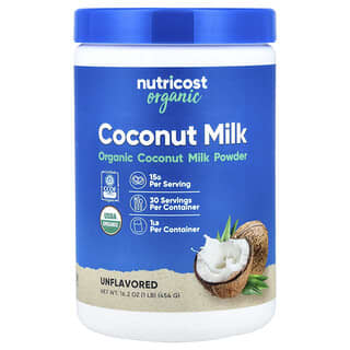 Nutricost, Poudre de lait de coco biologique, non aromatisé, 454 g