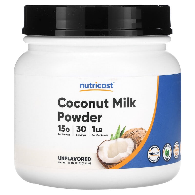 Leche de coco en polvo, sin sabor`` 454 g (1 lb)