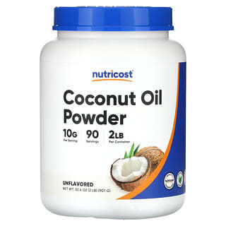 Nutricost, Aceite de coco en polvo, sin sabor, 907 g (2 lb)
