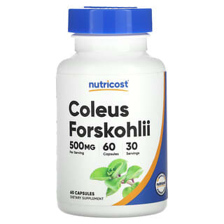 Nutricost, Колеус форскохлийский, 250 мг, 60 капсул
