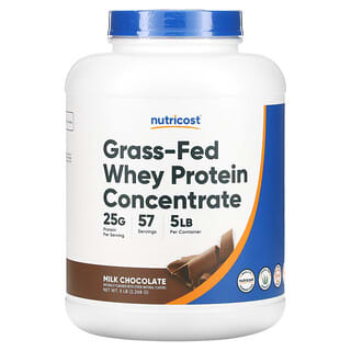 Nutricost, Grass-Fed Whey Protein Concentrate, Milk Chocolate, 5 lb (2,268 g)