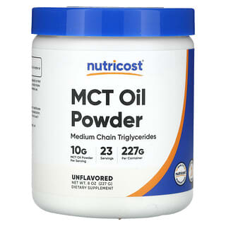 Nutricost, MCT-Ölpulver, geschmacksneutral, 227 g (8 oz.)