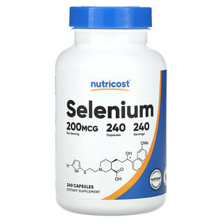 Nutricost, Selenium, 200 mcg, 240 Capsules