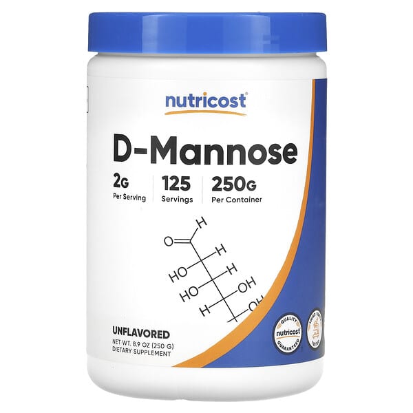 Nutricost, D-Mannose, Unflavored, 8.9 oz (250 g)
