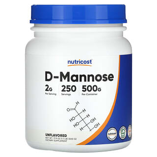 Nutricost, D-Mannose, Unflavored, 17.9 oz (500 g)