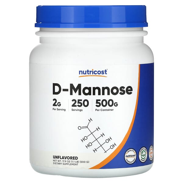 Nutricost, D-Mannose, Unflavored, 17.9 oz (500 g)