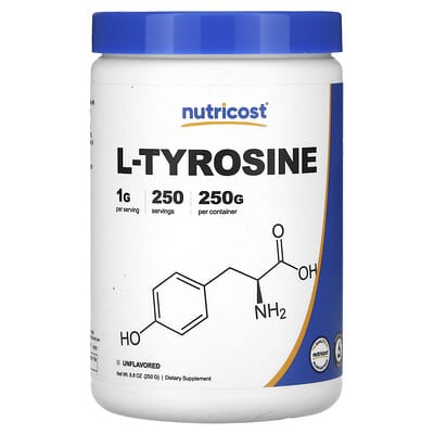 Nutricost, L-Tyrosine, Unflavoured, 8.8 oz (250 g)