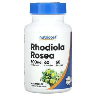 Nutricost, Rhodiola Rosea, 500 mg, 60 cápsulas