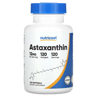 Nutricost, Astaxanthine, 12 mg, 120 capsules à enveloppe molle