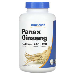 Nutricost, Panax Ginseng, 1,000 mg, 240 Capsules (500 mg per Capsule)