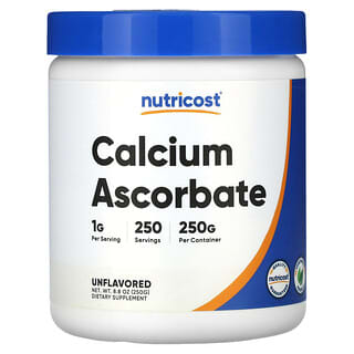 Nutricost, アスコルビン酸カルシウム、プレーン、250g（8.8オンス）