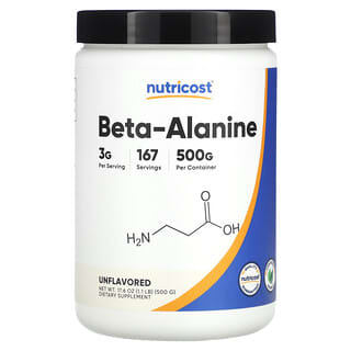 Nutricost, Beta-Alanine, Unflavored, 17.6 oz (500 g)