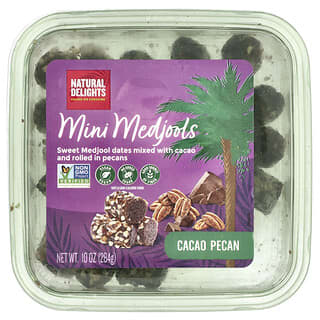 Natural Delights, Mini Medjools, Cacao Pecan , 10 oz (284 g)