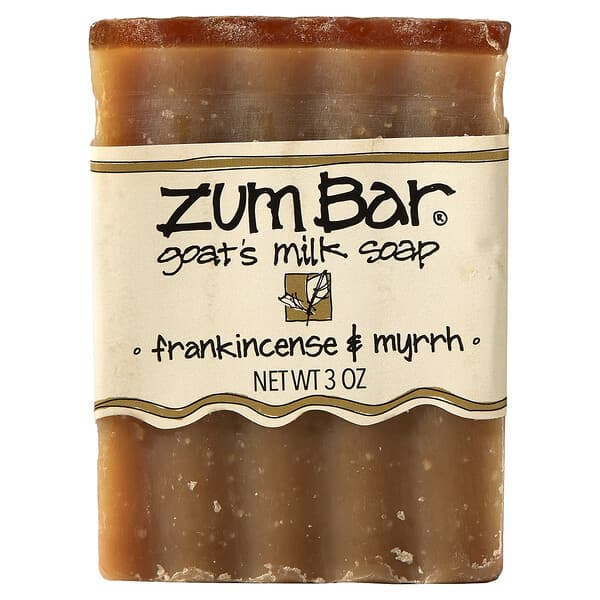ZUM, Zum Bar, Goat's Milk Soap, Frankincense &amp; Myrrh, 3 oz