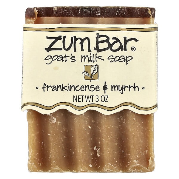 ZUM, Zum Bar®, 산양유 비누, 유향 & 몰약, 3oz