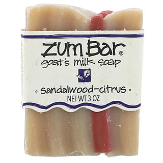ZUM, Zum Bar، صابون حليب الماعز، خشب الصندل والحمضيات، 3 أونصات للقالب