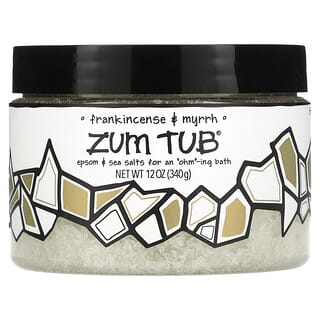 ZUM‏, أملاح Zum Tub، ملح إبسوم وملح البحر، Frankincense & Myrrh، وزن 12 أونصة (340 جم)
