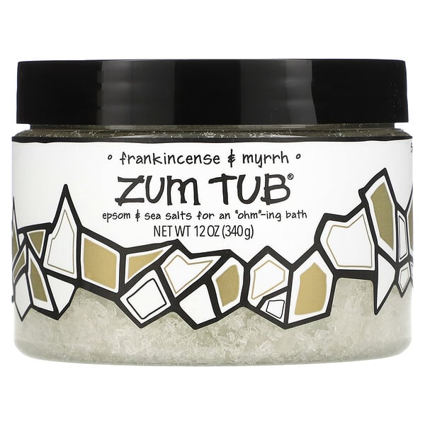 ZUM, Zum Tub，瀉鹽&amp;海鹽浴鹽，乳香&amp;沒藥，12 盎司（340 克）