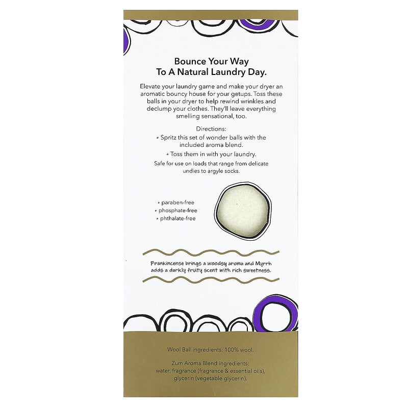 Bolas de lana para secadora con mezcla aromática, Árbol del