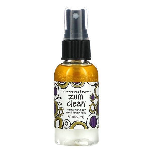 ZUM‏, Zum Clean ، مزيج عطري لكرات الصوف المجفف ، واللبان الشائع ، والمر ، 2 أونصة سائلة (59 مل)