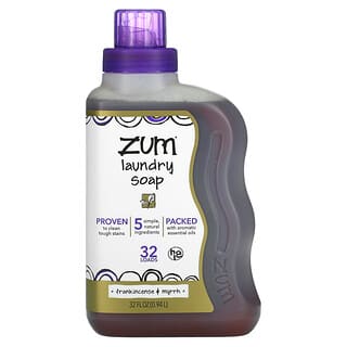 ZUM, Zum Clean, Sabão com Aromaterapia para Lavar Roupas, Frankincense & Myrrh, 0,94 l (32 fl oz)