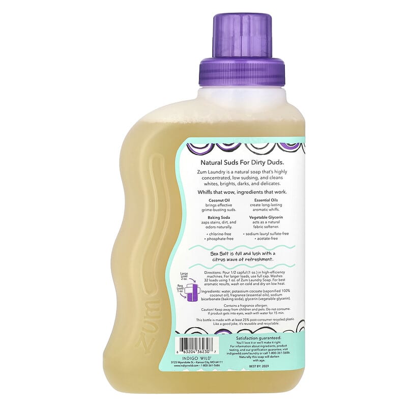 Zum Clean, Sabão em pó aromaterapia, Sal marinho, 0,94 l