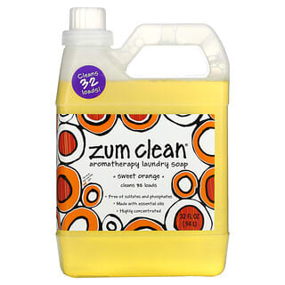 ZUM, Zum Clean, Savon à lessive d'aromathérapie, Orange douce, 0,94 l (32 fl oz)