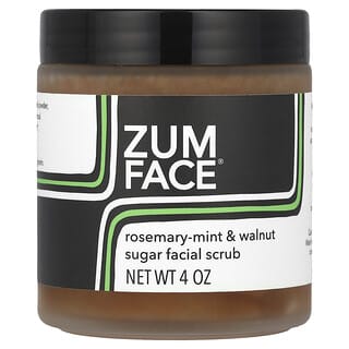 ZUM, Zum Face, Facial Scrub, Rosemary-Mint & Walnut Sugar, 4 oz