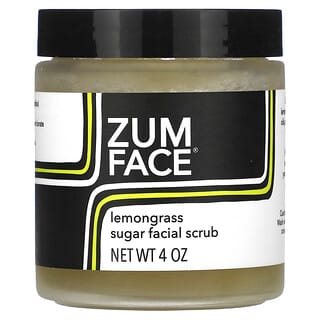 ZUM, Zum Face, Sugar Facial Scrub, Lemongrass, 4 oz