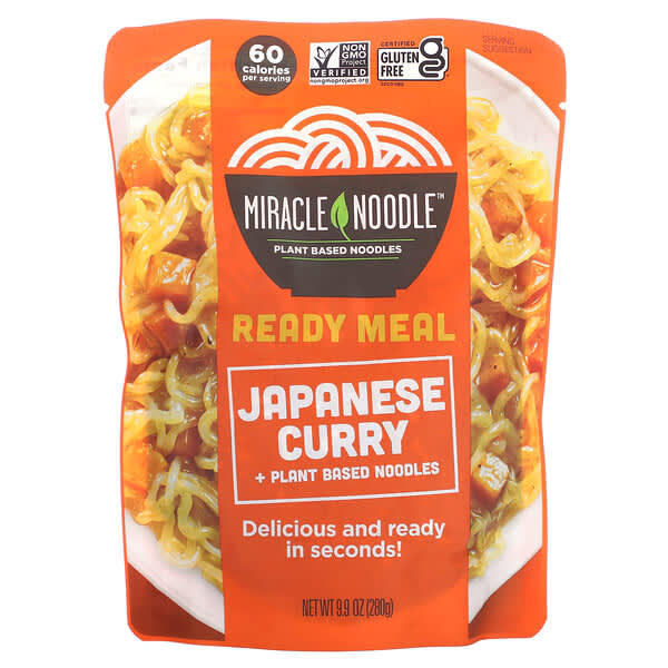 Miracle Noodle, Ready Meal, Japanese Curry + Plant Based Noodles, 9.9 oz (280 g)