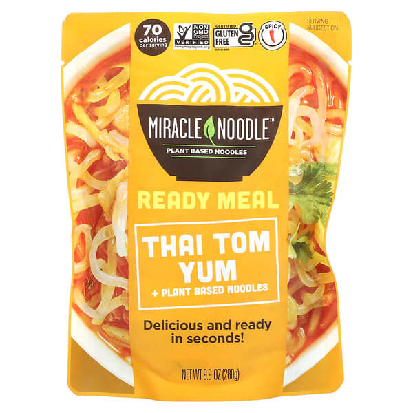 Miracle Noodle‏, معكرونة جاهزة للأكل، بنكهة حساء توم يام التايلاندي، 9.9 أونصة (280 جم)