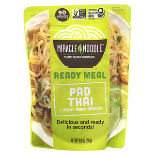 Miracle Noodle, Plat cuisiné, Pad thaï + Nouilles à base de plantes, 280 g
