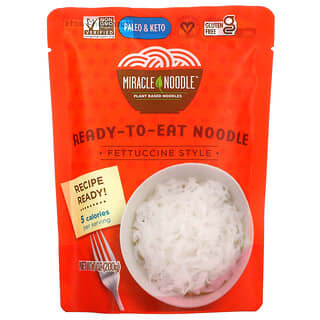 Miracle Noodle, Готовая к употреблению лапша, в стиле феттучини, 200 г (7 унций)