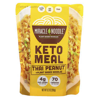 Miracle Noodle, Keto Meal, Nouilles thaïlandaises à base de cacahuètes et de plantes, 260 g