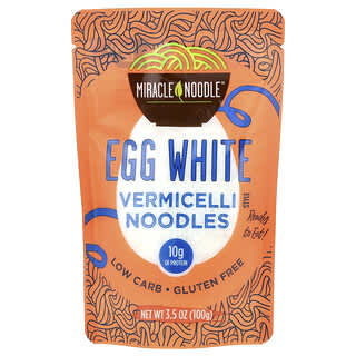 Miracle Noodle, Nouilles style vermicelle, Blanc d'œuf, 100 g