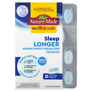 Nature Made, Wellblends, Sleep Longer, Maximum Strength, 35 Tri-Layer Tablets