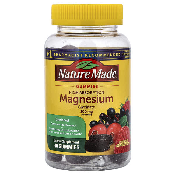 Nature Made, Magnesium Glycinate Gummies, Mixed Berry, 40 Gummies (50 mg per Gummy) — product photo 1