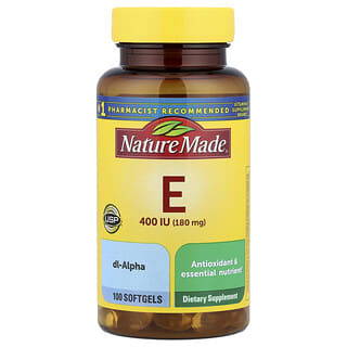Nature Made, Vitamin E, 180 mg (400 IU), 100 Softgels