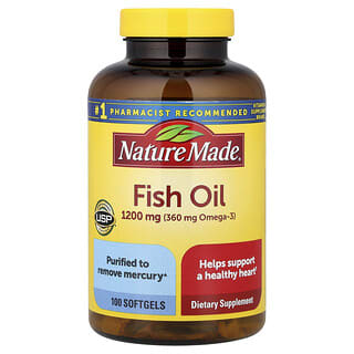 Nature Made, Aceite de pescado, 1200 mg, 100 cápsulas blandas