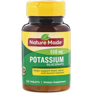 Nature Made, Potassium Gluconate, 550 mg, 100 Tablets